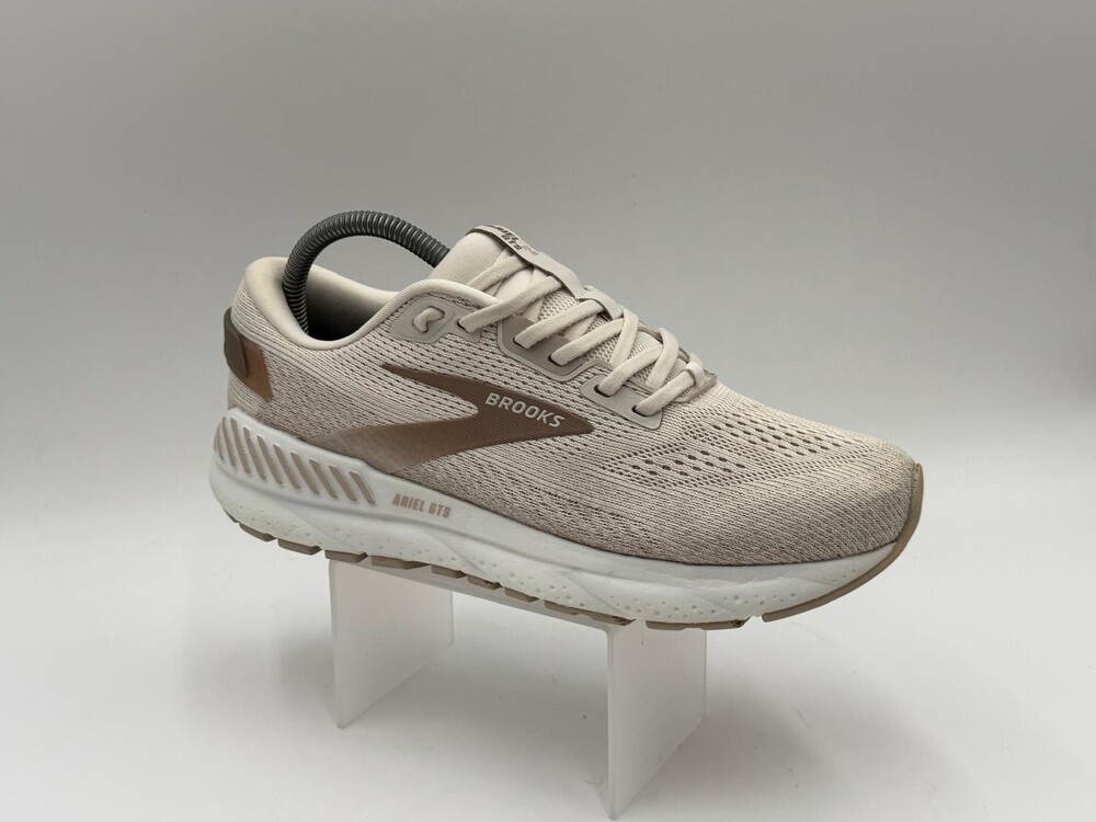 Brooks Ariel GTS 24 Women 9B Cream Tan Running Shoes 1204142B135